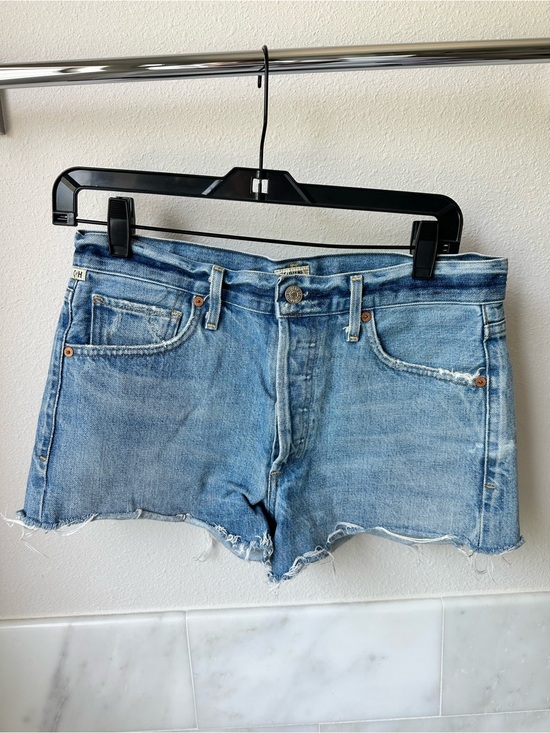 Citizens Of Humanity Pants - Citizens Of Humanity Light Blue Distressed Denim Cutoff Shorts